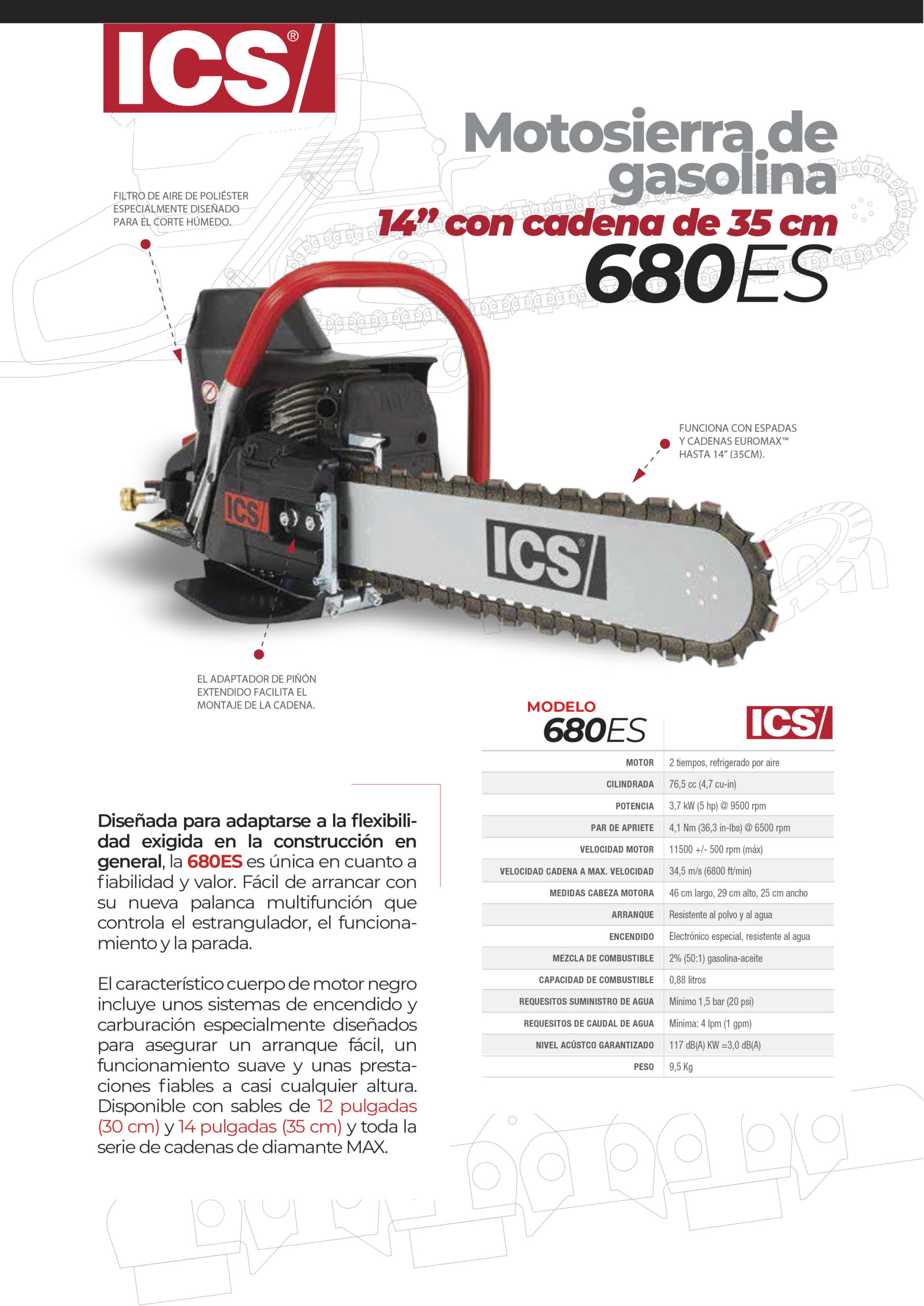Motosierra ICS 680ES - Imagen 2