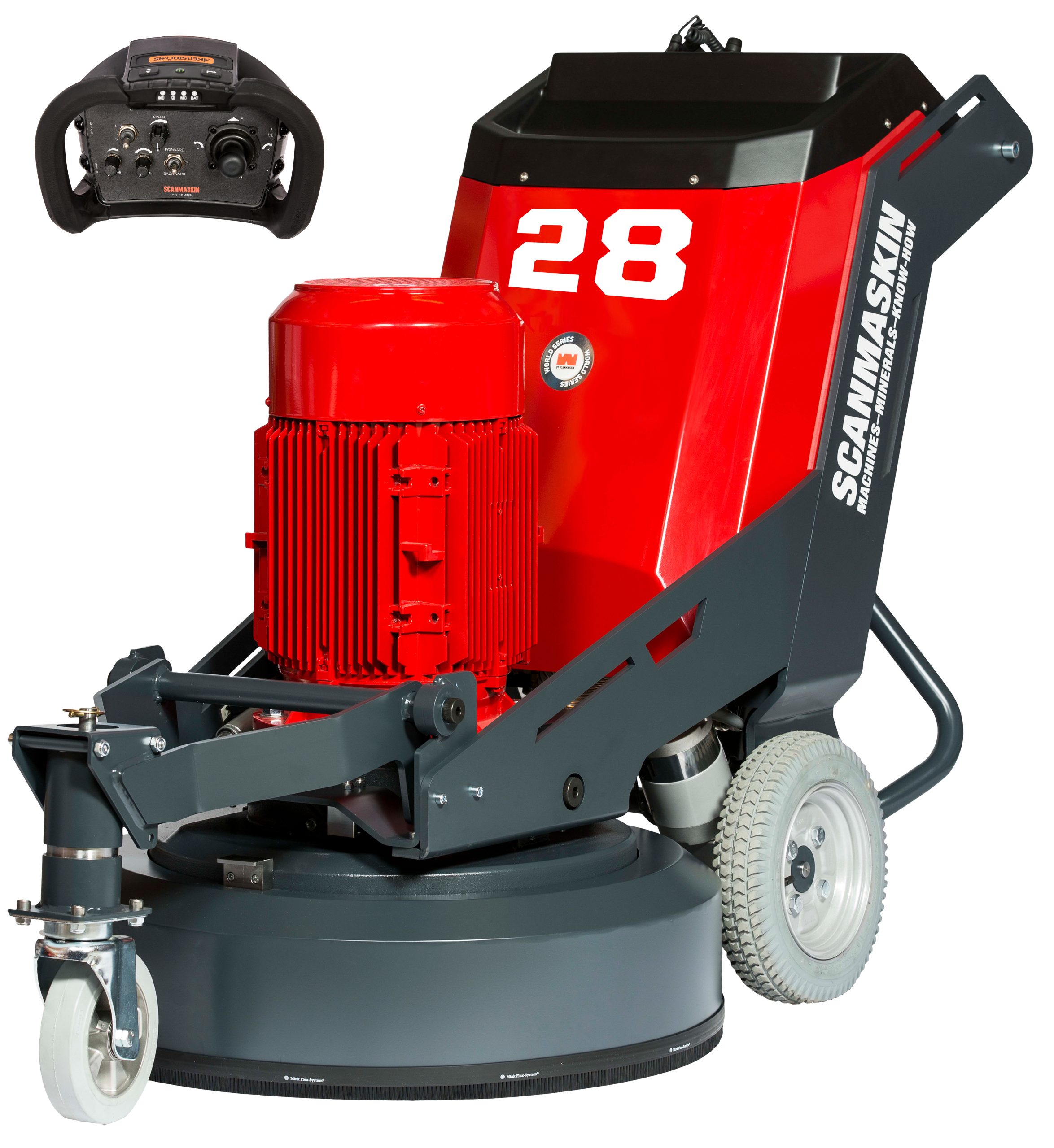 Pulidora Scanmaskin S28RC con control remoto